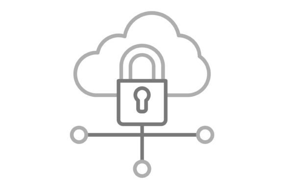 Cloud Lock Greyscale Line Icon: The Ultimate Visual for Digital Security