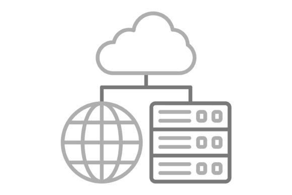 Hosting Greyscale Line Icon: A Designer's Go-To for Versatile Visuals