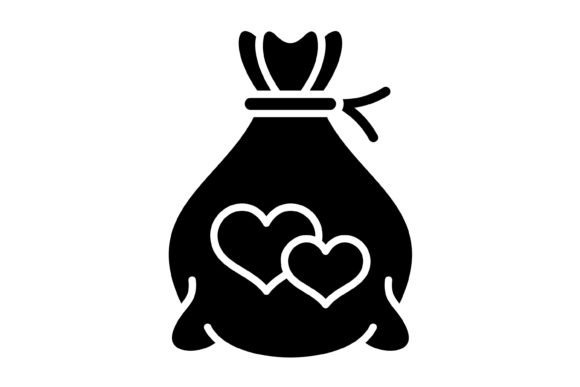 Money Bag Glyph Icon: Versatile Design for Digital Creators