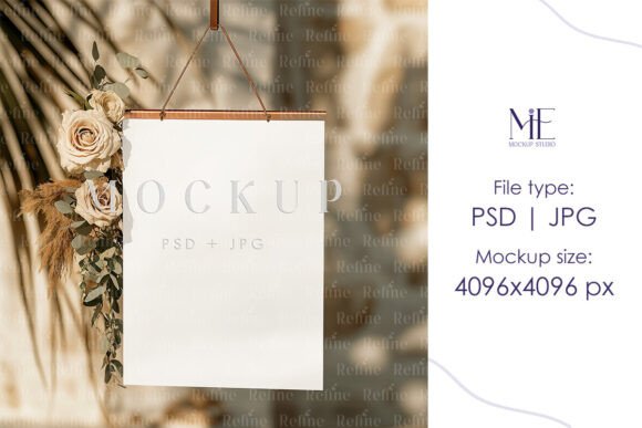 Sign Mockup PSD: Perfect Your Baptism Poster Design
