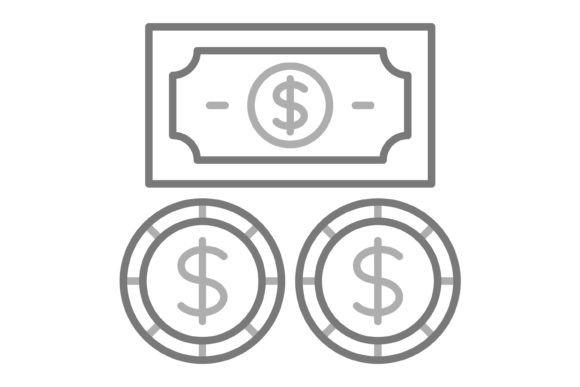 Streamline Your Visuals: The Dollar Currency Greyscale Line Icon