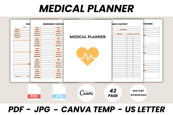 Streamlining Wellness: The Power of the Ultimate Medical Planner Canva Template
