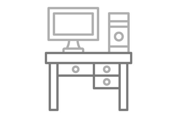 Workplace Greyscale Line Icon: A Practical Design Asset